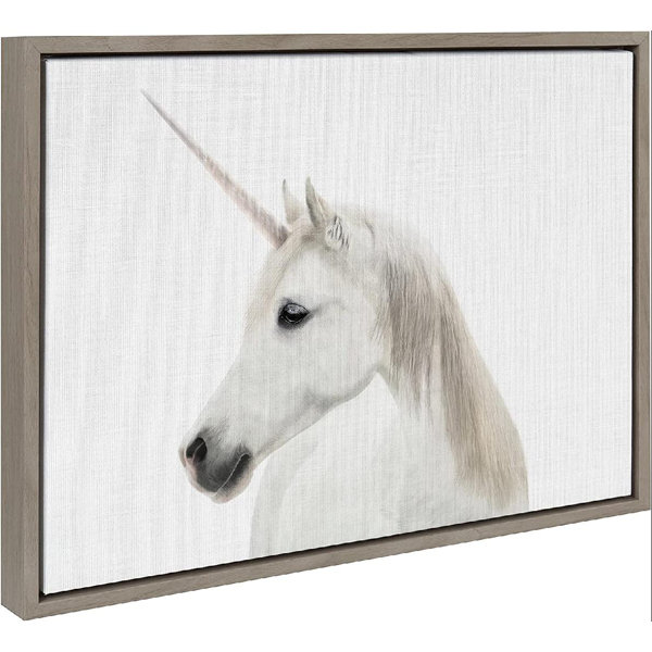 Trinx Magical Unicorn For Wall Framed On Canvas Print | Wayfair